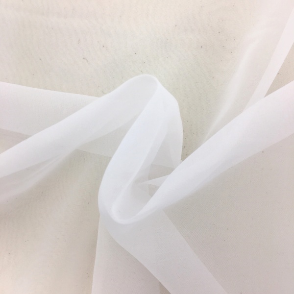 Plain Voile FLAME RETARDANT White
